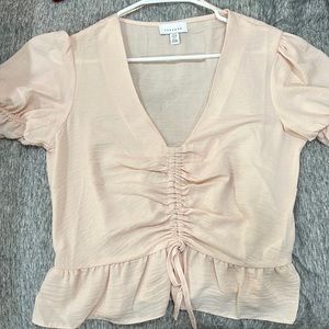 Top Shop Cuffed Short Sleeve Shirt